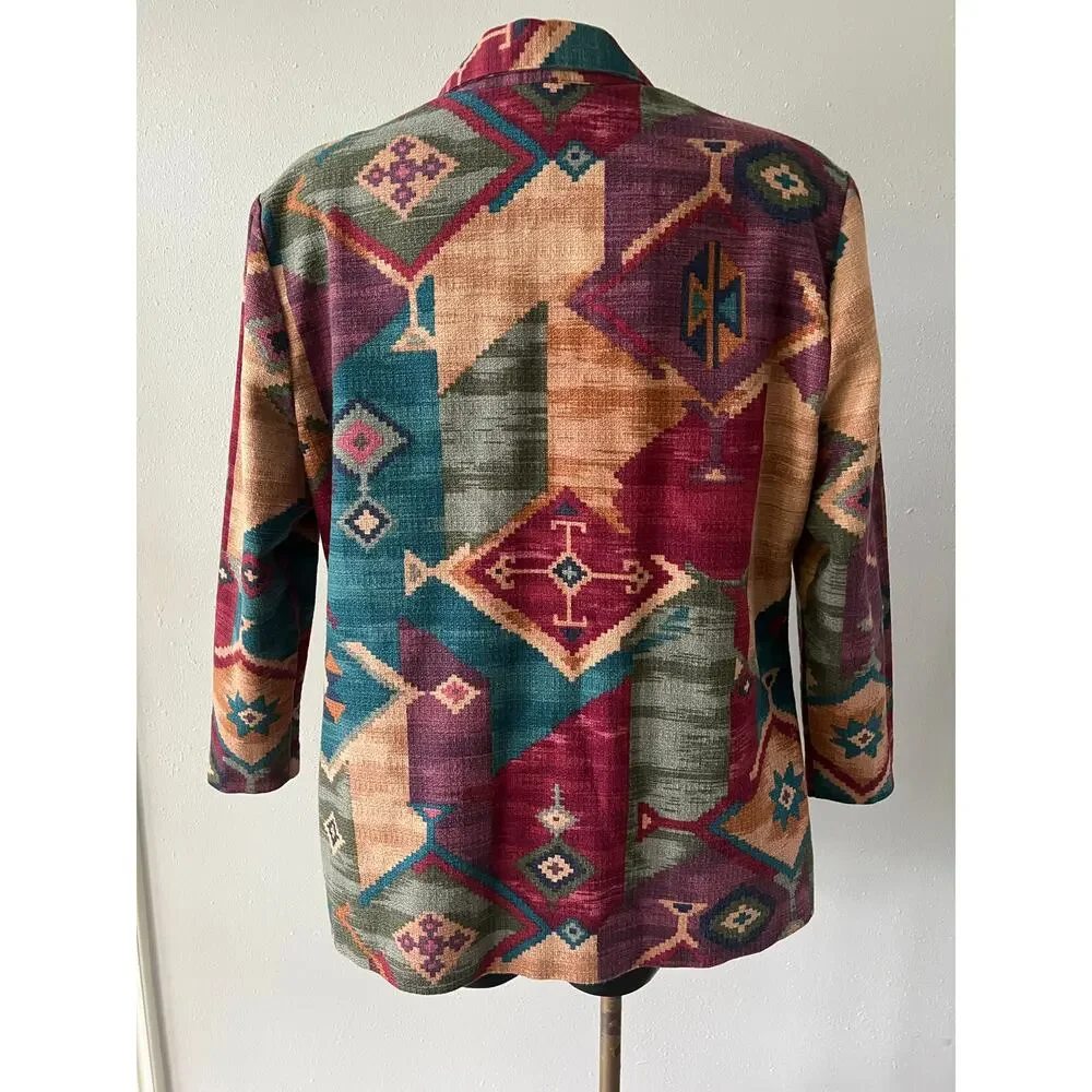 Sunbelt Vintage Southwestern Blazer “Made in USA”Shoulder Pads ‘80s‎ Women's M/L